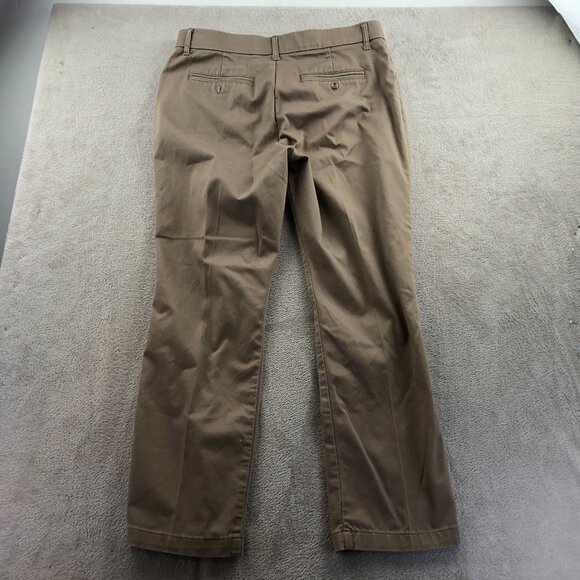 Lee Women's Flex Motion Straight Leg Mid Rise Pants 12P Petite Khaki Beige - Picture 13 of 13